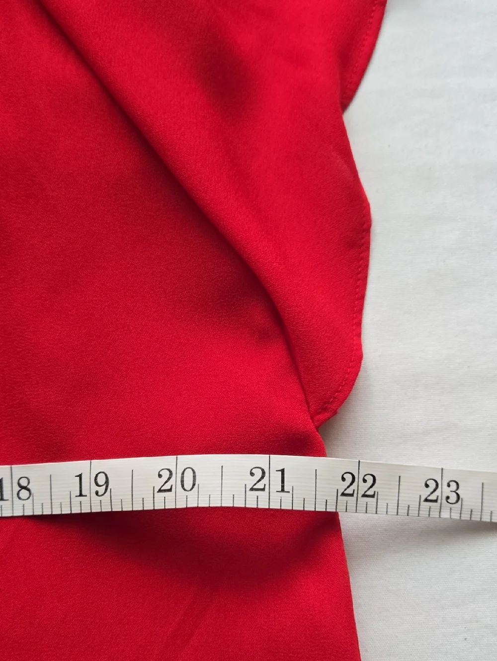 Women's Red Cold-Shoulder Ruffle Blouse - Picture 9 of 10